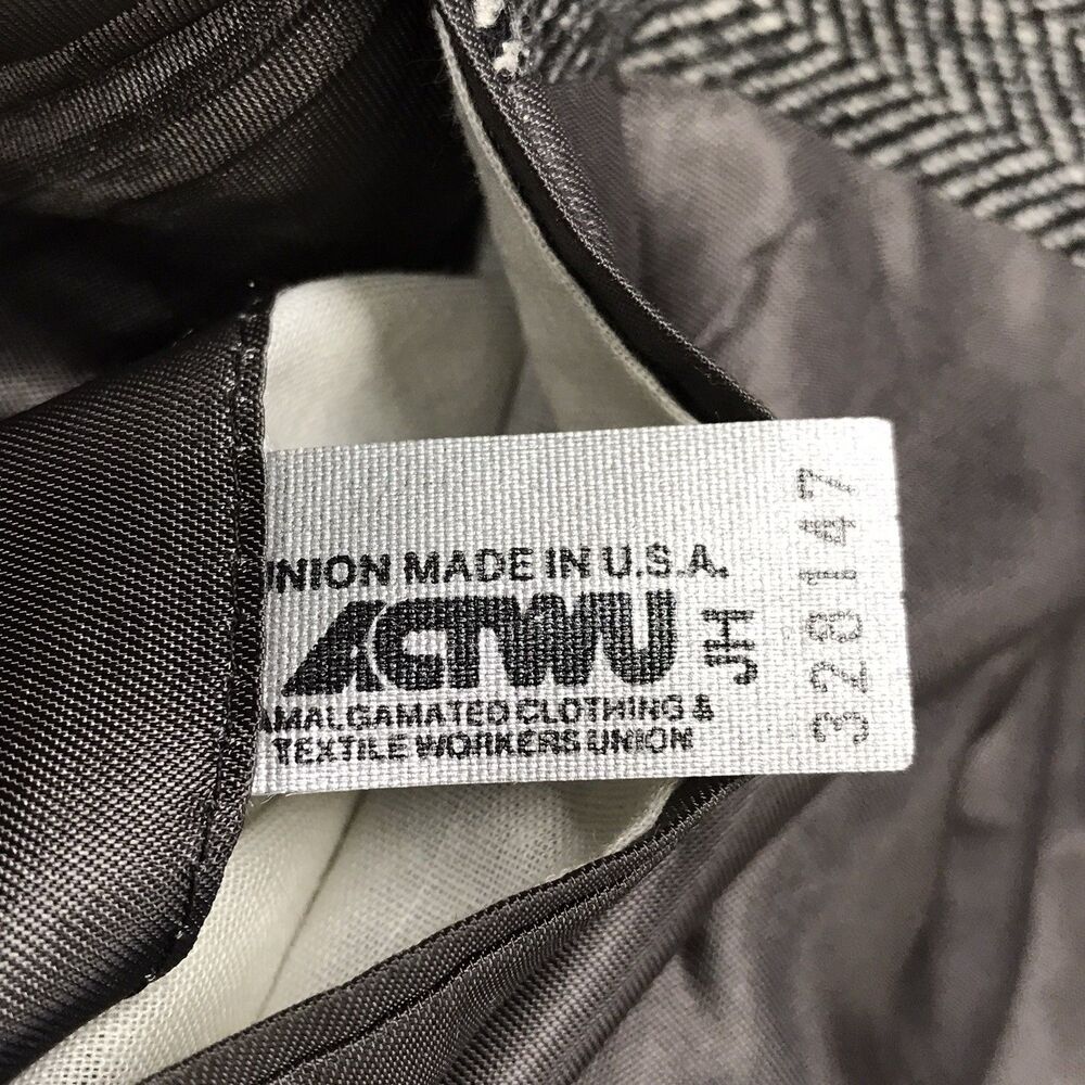 RALPH LAUREN Polo University Club Tweed Blazer Men 42L Gray Herringbone USA - Picture 15 of 16